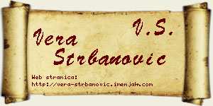 Vera Štrbanović vizit kartica